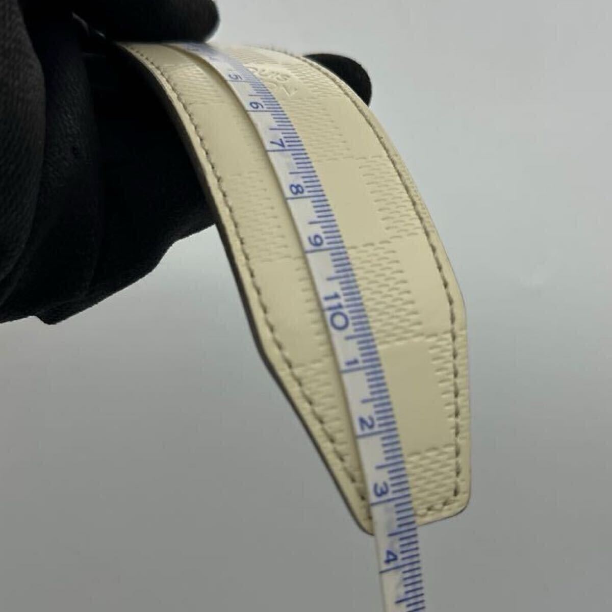 【LOUIS VUITTON】ルイヴィトン ベルト M68073 ダミエ グラフィット 100/40 ホワイト系 メンズ 中古品_画像7