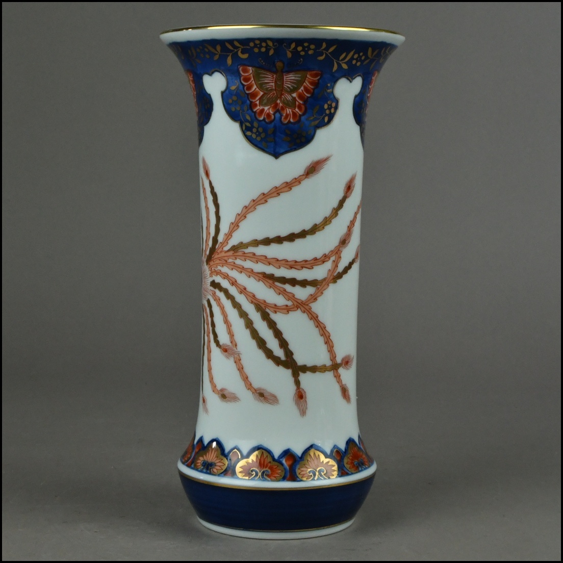 【ACT】有田焼【哲山作】金彩色絵 鳳凰図 尊式 花瓶 花入 飾壷 美術品 高さ24.5cm A7-729D_画像3