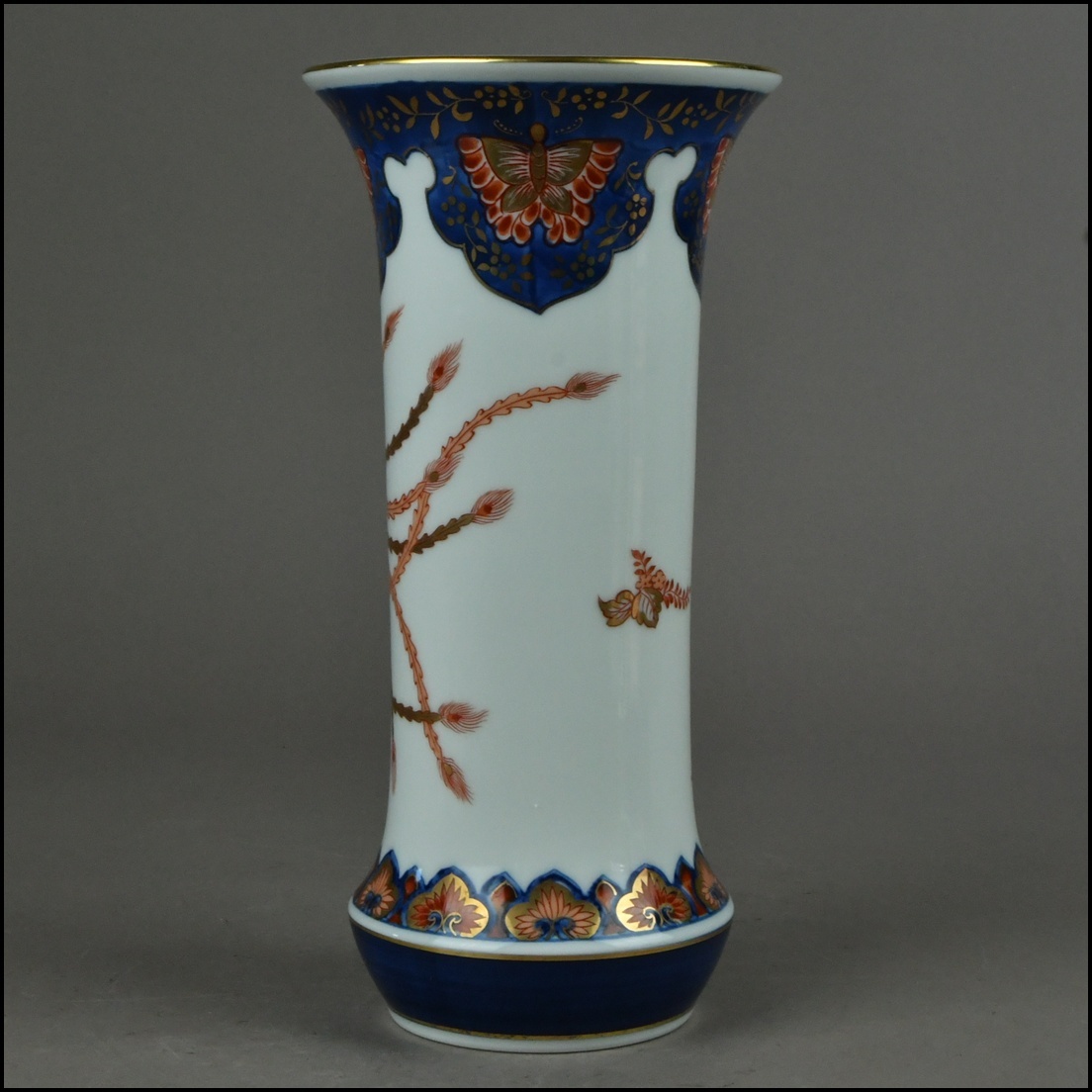 【ACT】有田焼【哲山作】金彩色絵 鳳凰図 尊式 花瓶 花入 飾壷 美術品 高さ24.5cm A7-729D_画像4