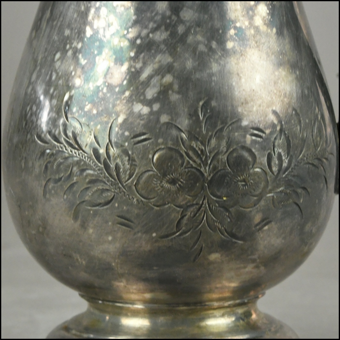 【ACT】アンティーク【BEST SILVER PLATE】MADE IN ENGLAND 彫刻 銀 シルバー 銀仕上げ ミルクポット 重さ222g A7-807-86_画像6