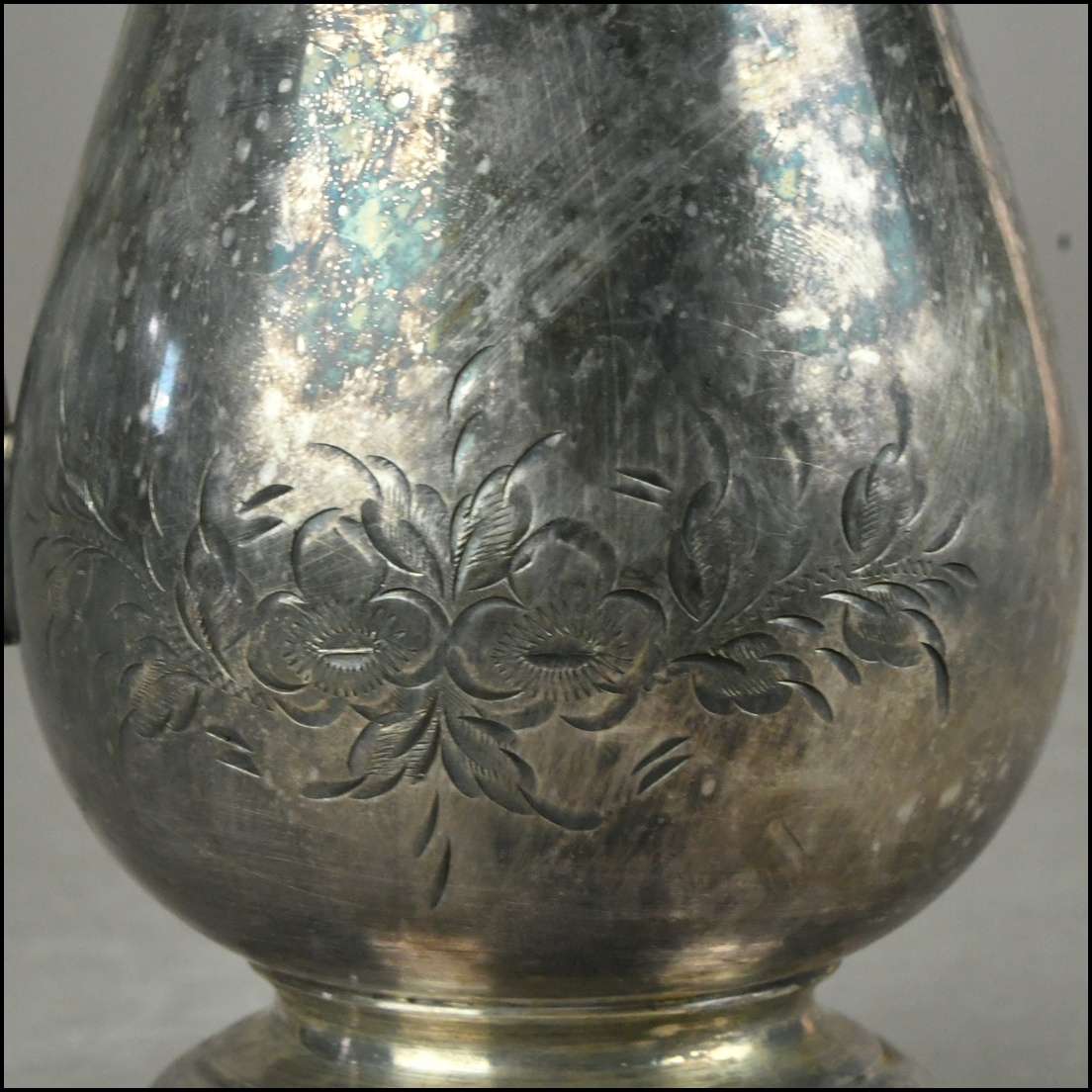 【ACT】アンティーク【BEST SILVER PLATE】MADE IN ENGLAND 彫刻 銀 シルバー 銀仕上げ ミルクポット 重さ222g A7-807-86_画像7