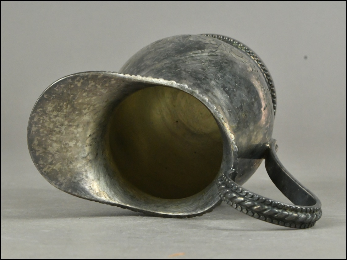 【ACT】アンティーク【BEST SILVER PLATE】MADE IN ENGLAND 彫刻 銀 シルバー 銀仕上げ ミルクポット 重さ222g A7-807-86_画像8