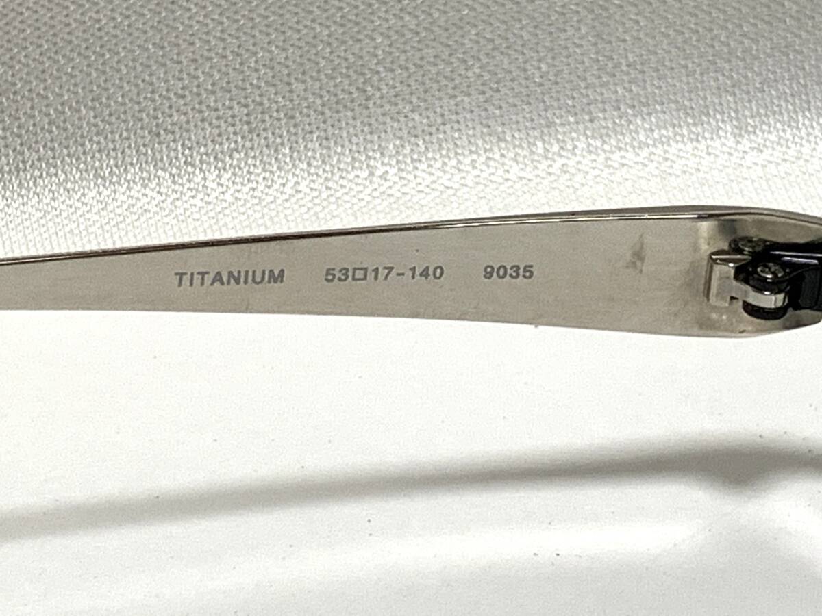 U573 KATHARINE HAMNETT(キャサリン ハムネット) LONDON 9035 度入り 眼鏡 メガネ 53□17-140 メガネフレーム 金属フレーム_画像6