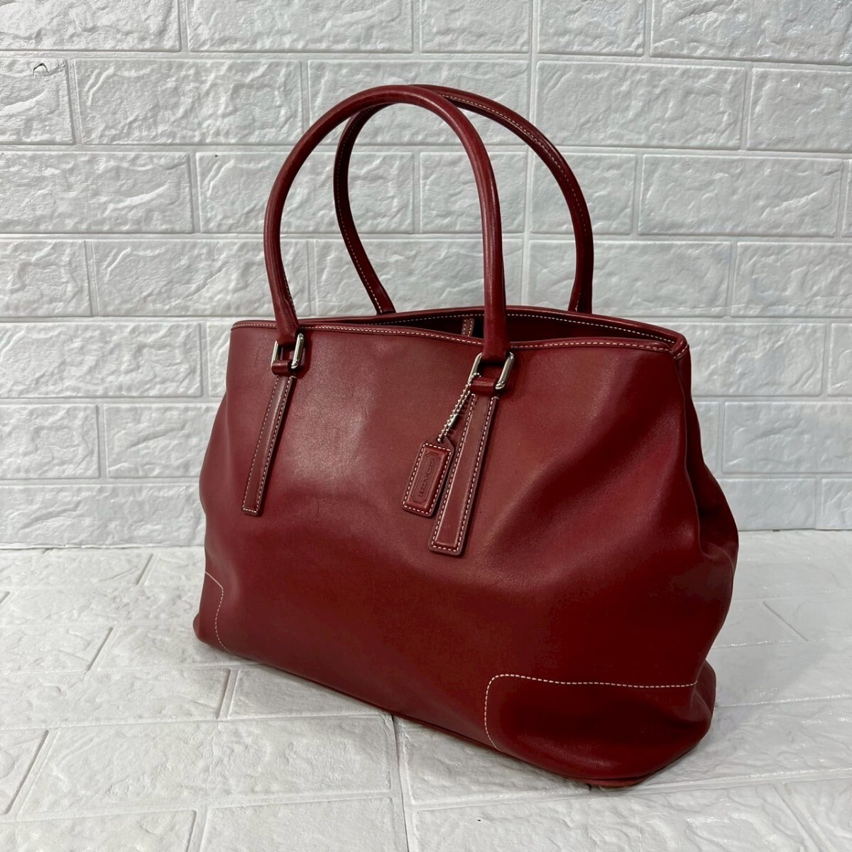 コーチ F24686 レザーハンドバッグ 赤 レッド 美品 美品】コーチ COACH レザー トートバッグ ハンドバッグ 赤