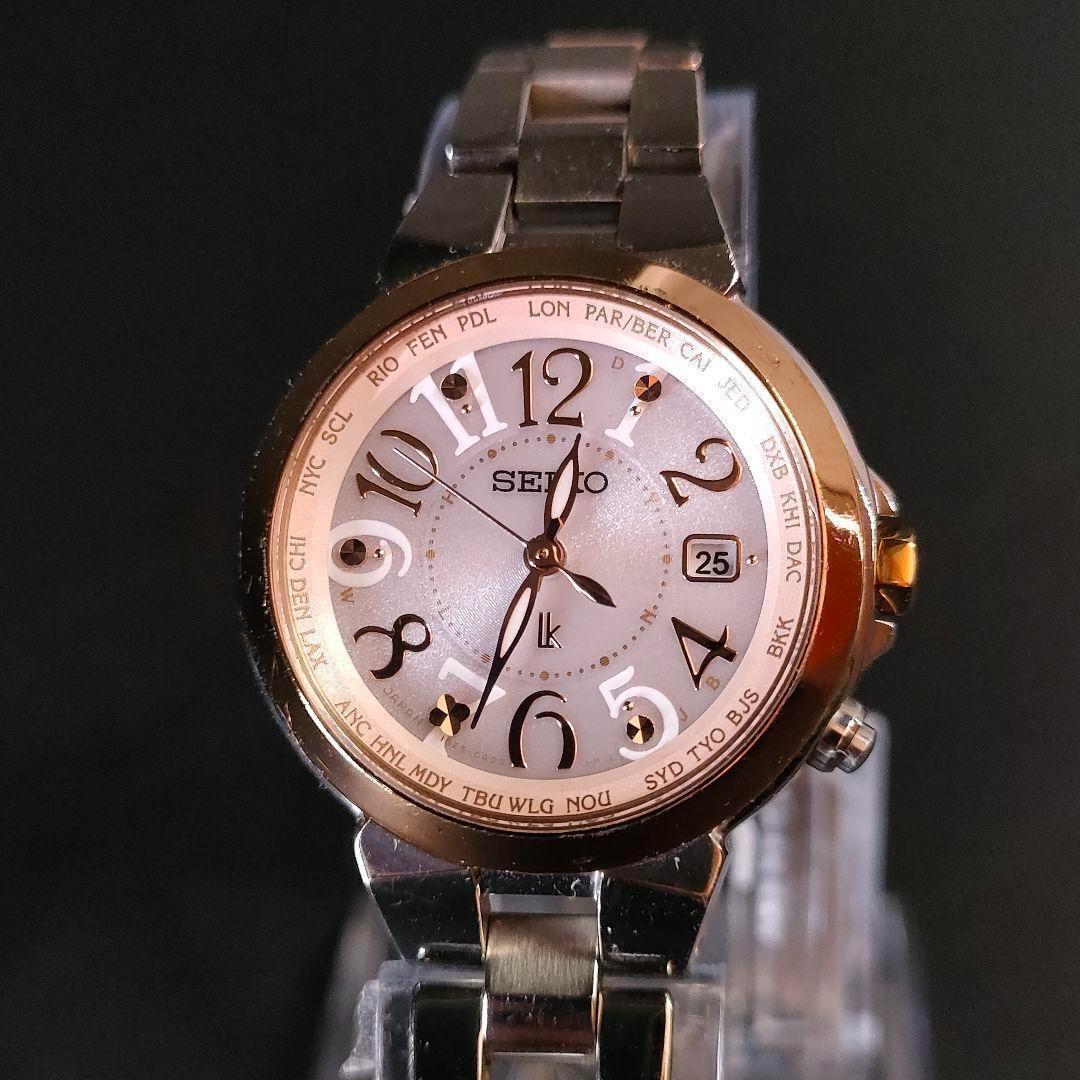✨超美品✨SEIKO セイコー ルキア ピンク ソーラー 1B25‐0AK0 Yahoo!オークション - 美品 SEIKO セイコー ルキア 1B25 ピンク