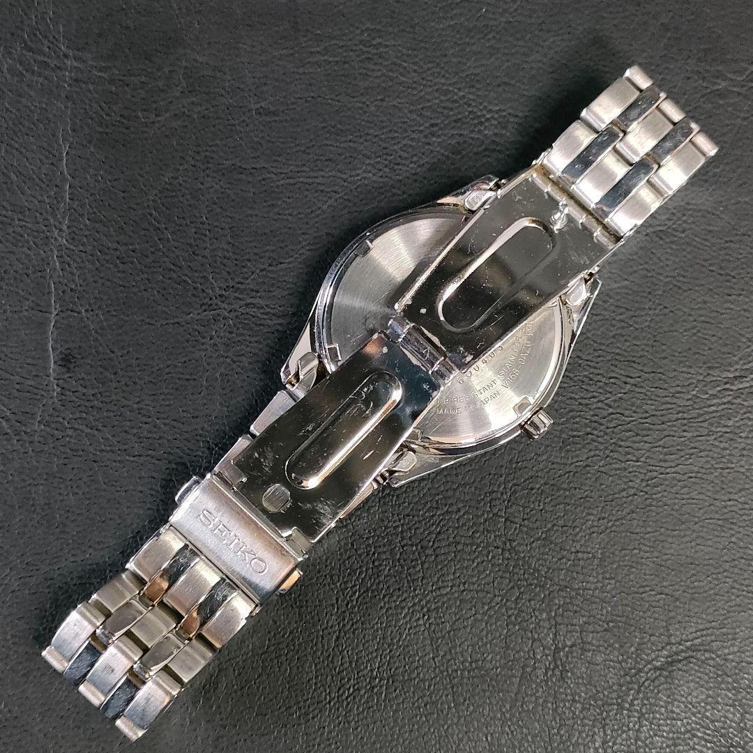 極美品【稼働品】SEIKO セイコー V158 ブラック シルバー 電波ソーラー 美品 SEIKO セイコー V158 ソーラー ブラック シルバー メンズ