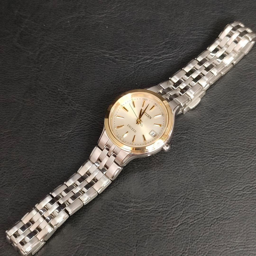 希少 極美品 稼働品 CITIZEN シチズン エクシード シルバー クォーツ 極美品 CITIZEN シチズン エクシード ゴールド シルバー