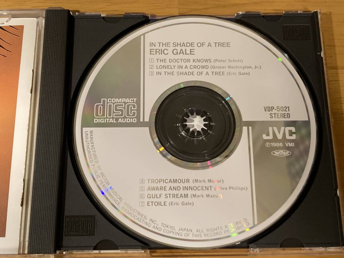 (VDP-5021) FUSION 帯付き 86年国内初期3000円盤 エリック・ゲイル(ERIC GALE/g:STUFF) 82年「イン・ザ・シェイド・オブ・ア・トゥリー」_画像6
