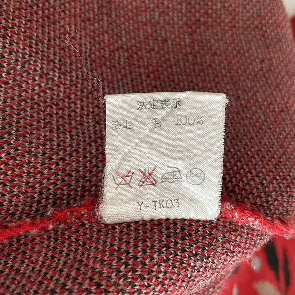 #wxc クリスチャンディオール ChristianDior SPORTS ニット セーター M 赤系 ヴィンテージ 植物柄 レディース [957746]