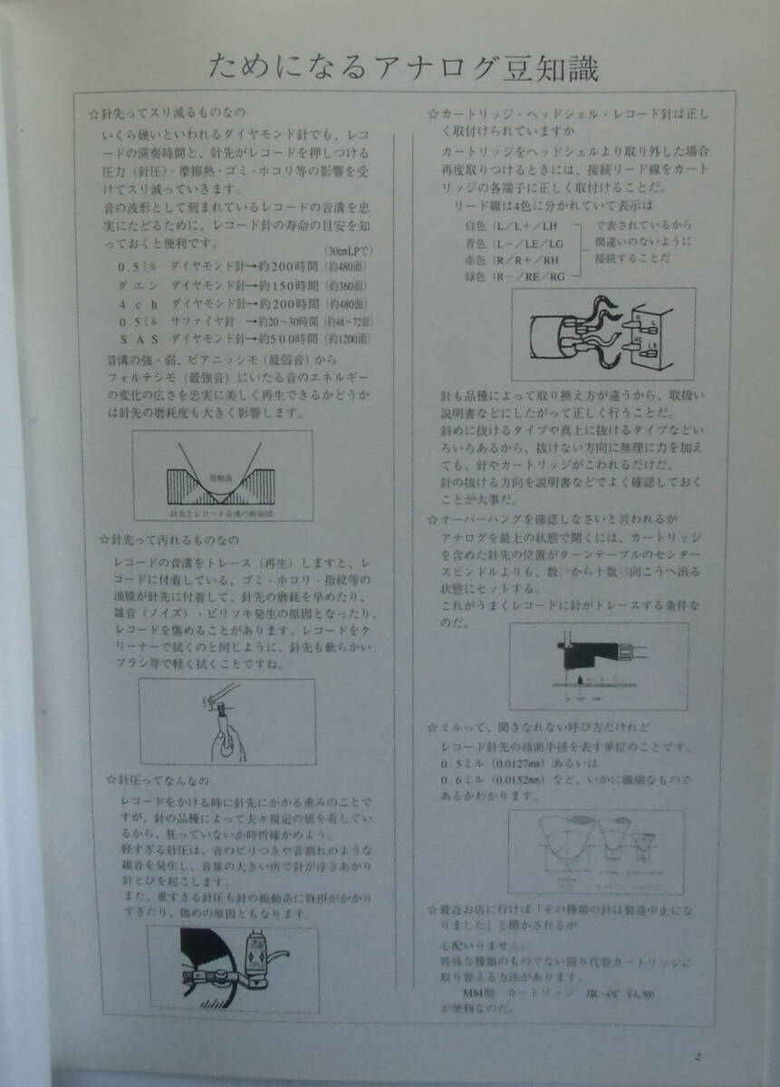 ■日本精密宝石工業株式会社（ＪＩＣＯ）　レコード針　カタログ ［'９７／４版］_画像4