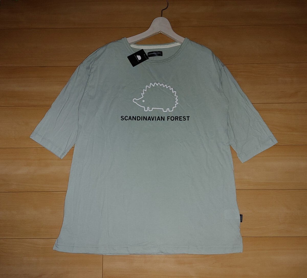◆新品◆スカンジナビア フォレスト SCANDINAVIAN FORSEST パジャマ セット 部屋着 ルームウェア 半袖 トップス 7分袖 チュニック パンツ L_画像5