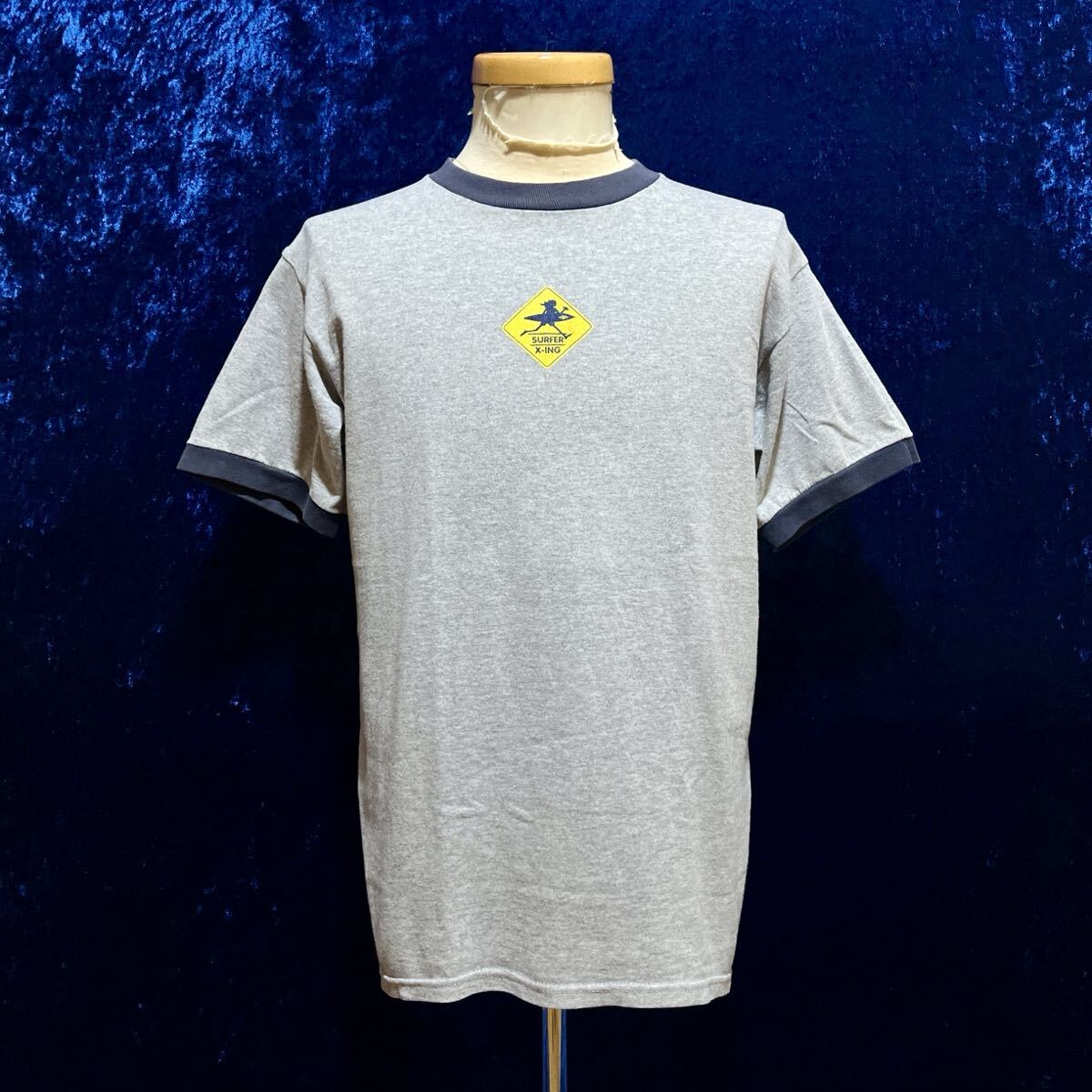 Anvil バータグ SURFER X-ING リンガー Tシャツ 検索: 古着 アンビル リンガーT サーフィン 霜降り_画像2