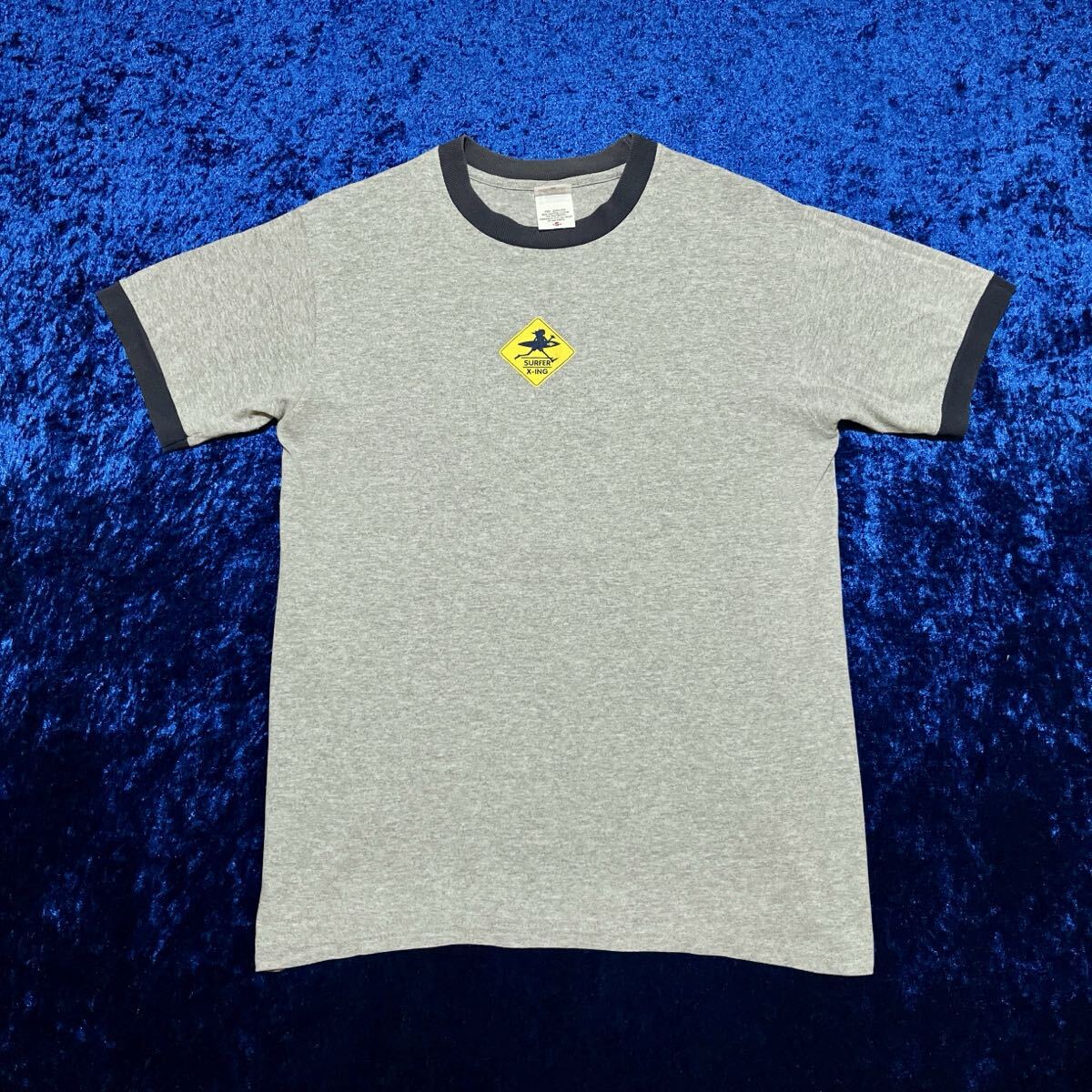 Anvil バータグ SURFER X-ING リンガー Tシャツ 検索: 古着 アンビル リンガーT サーフィン 霜降り_画像3