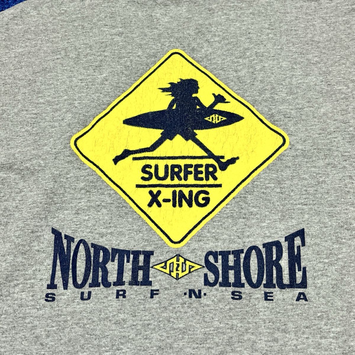 Anvil バータグ SURFER X-ING リンガー Tシャツ 検索: 古着 アンビル リンガーT サーフィン 霜降り_画像7