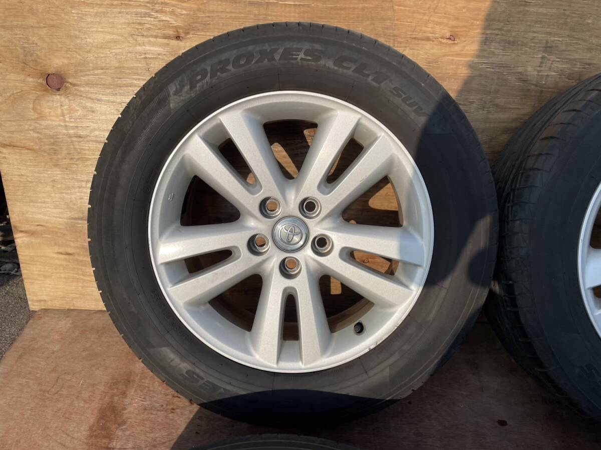 トヨタ　クルーガー　ハイブリッド　MHU28　純正　17インチ　6.5J　+35　5穴　PCD114.3　トーヨー　225/60R17　タイヤホイール4本セット_画像2