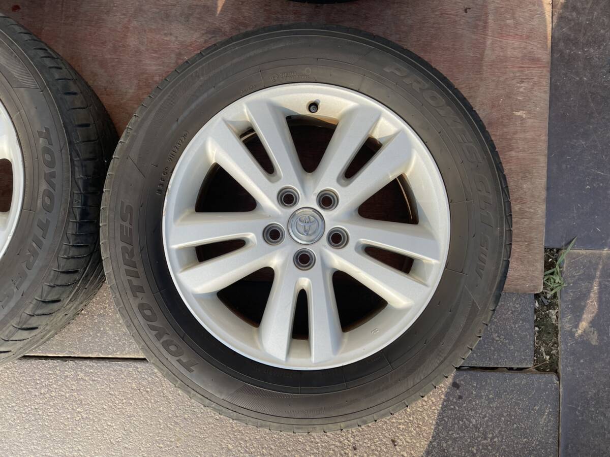 トヨタ　クルーガー　ハイブリッド　MHU28　純正　17インチ　6.5J　+35　5穴　PCD114.3　トーヨー　225/60R17　タイヤホイール4本セット_画像4