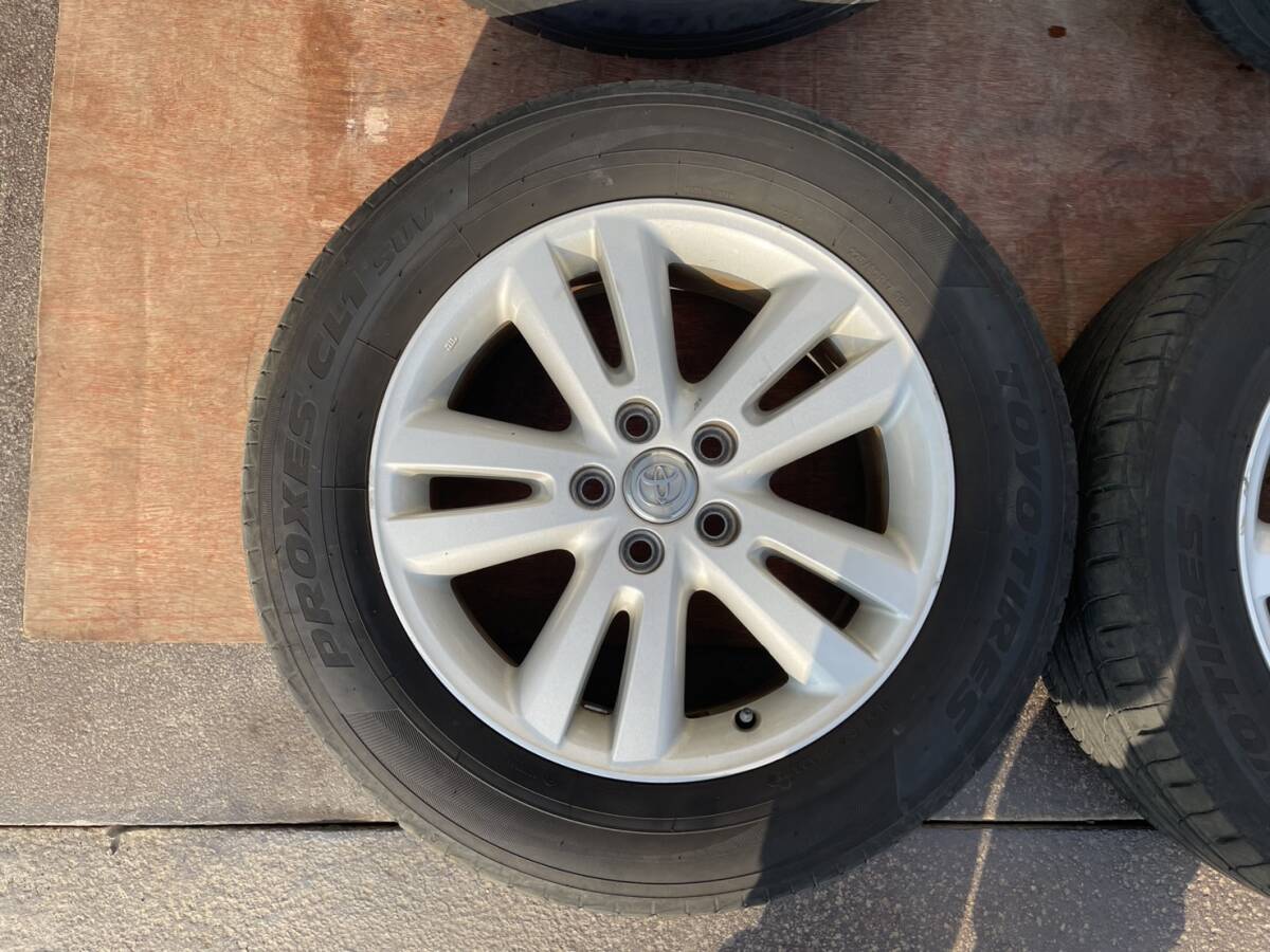 トヨタ　クルーガー　ハイブリッド　MHU28　純正　17インチ　6.5J　+35　5穴　PCD114.3　トーヨー　225/60R17　タイヤホイール4本セット_画像5