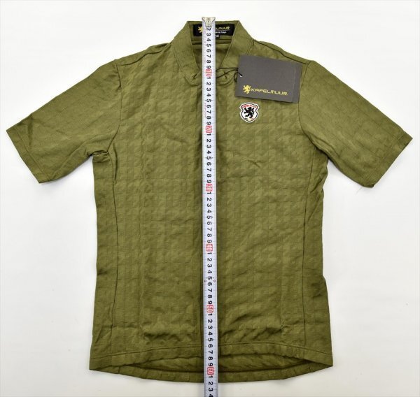 送料無料4★KAPELMUUR★カペルミュール 半袖ジャージ kphs1008 size:S リンクス千鳥 オリーブ_画像4