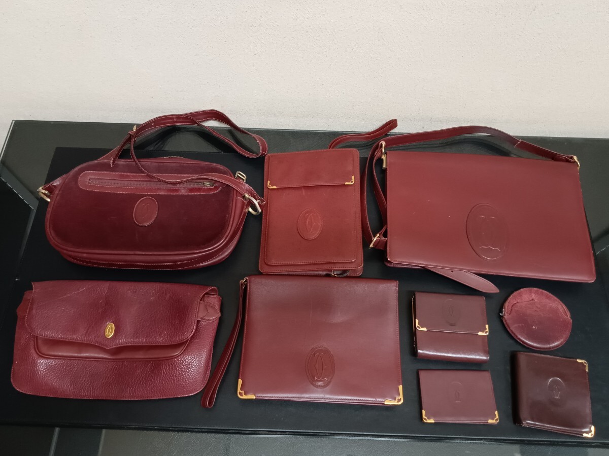 Cartier マストライン ボルドー クラッチバッグ PCケース Cartier カルティエ ショルダーバッグ クラッチバッグ ポーチ