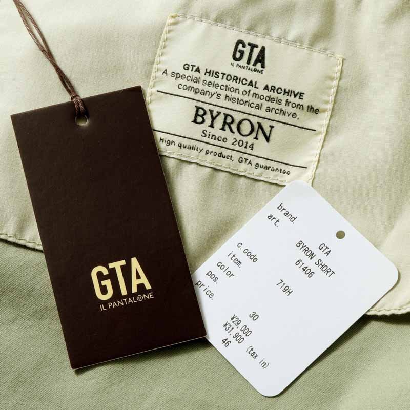 GTA(ジーティーアー) / ガーメントダイコットンストレッチギャバジン1プリーツショーツ(BYRON SHORT/61406) [gta2470051-48]_画像8