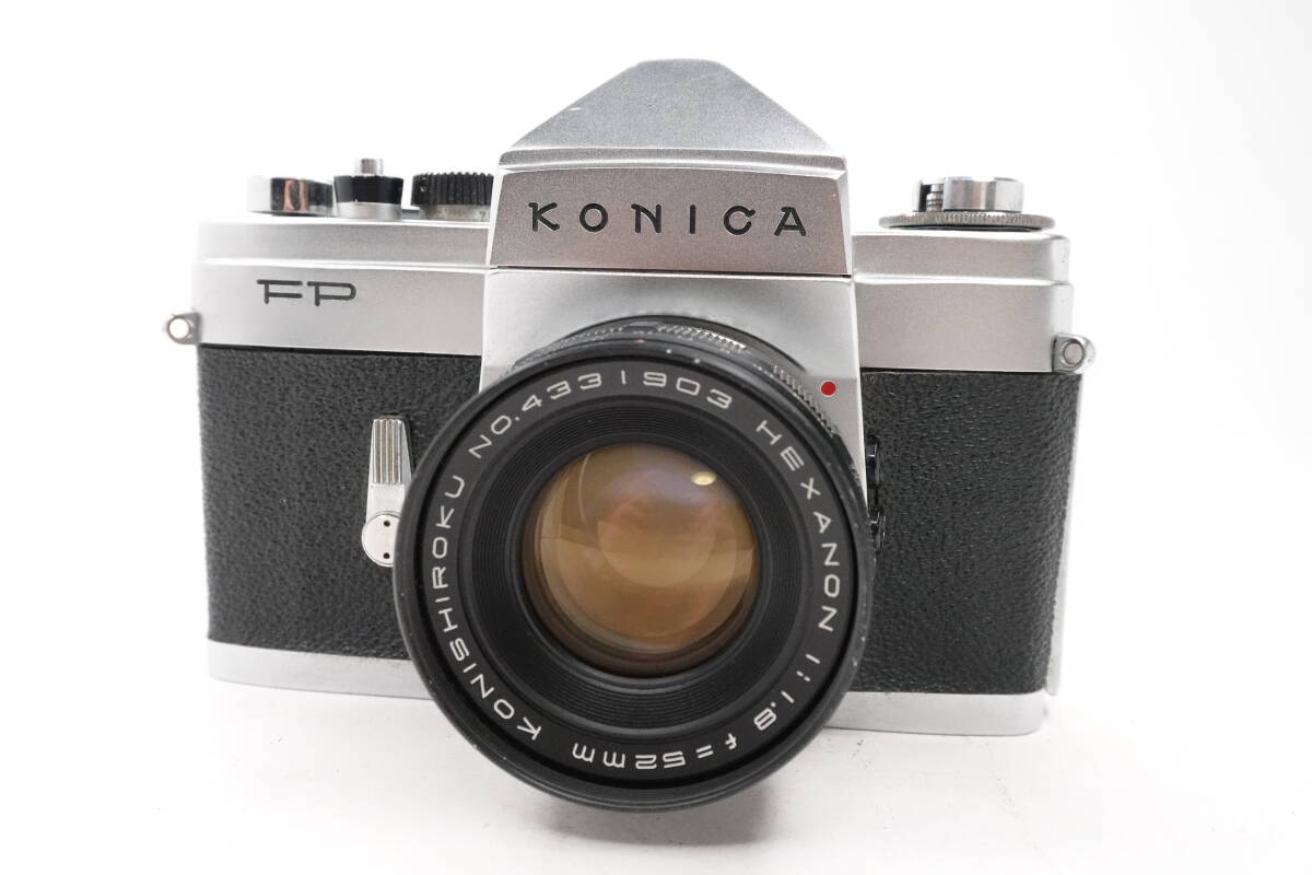 ★実用品★ コニカ KONICA FP 一眼レフ カメラ ボディ KONISHIROKU HEXANON 52MM F1.8 レンズ ★シャッター全速OK★ #2501-12-7-1165_画像1