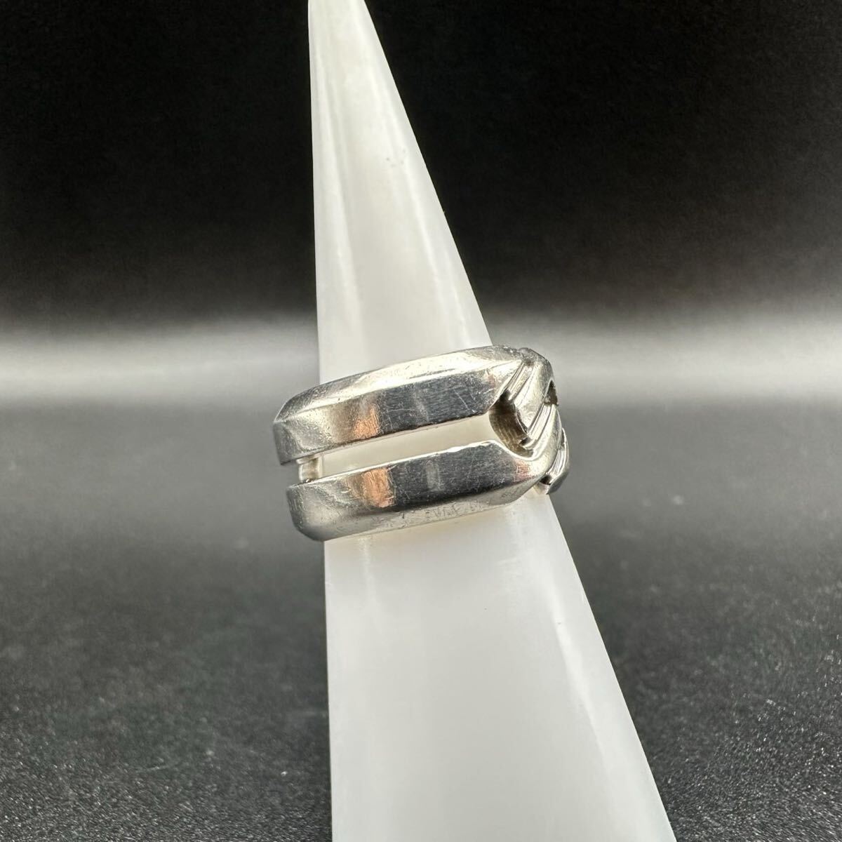 極美品 GUCCI リング 指輪 ノット ロゴ 刻印 1272_画像2