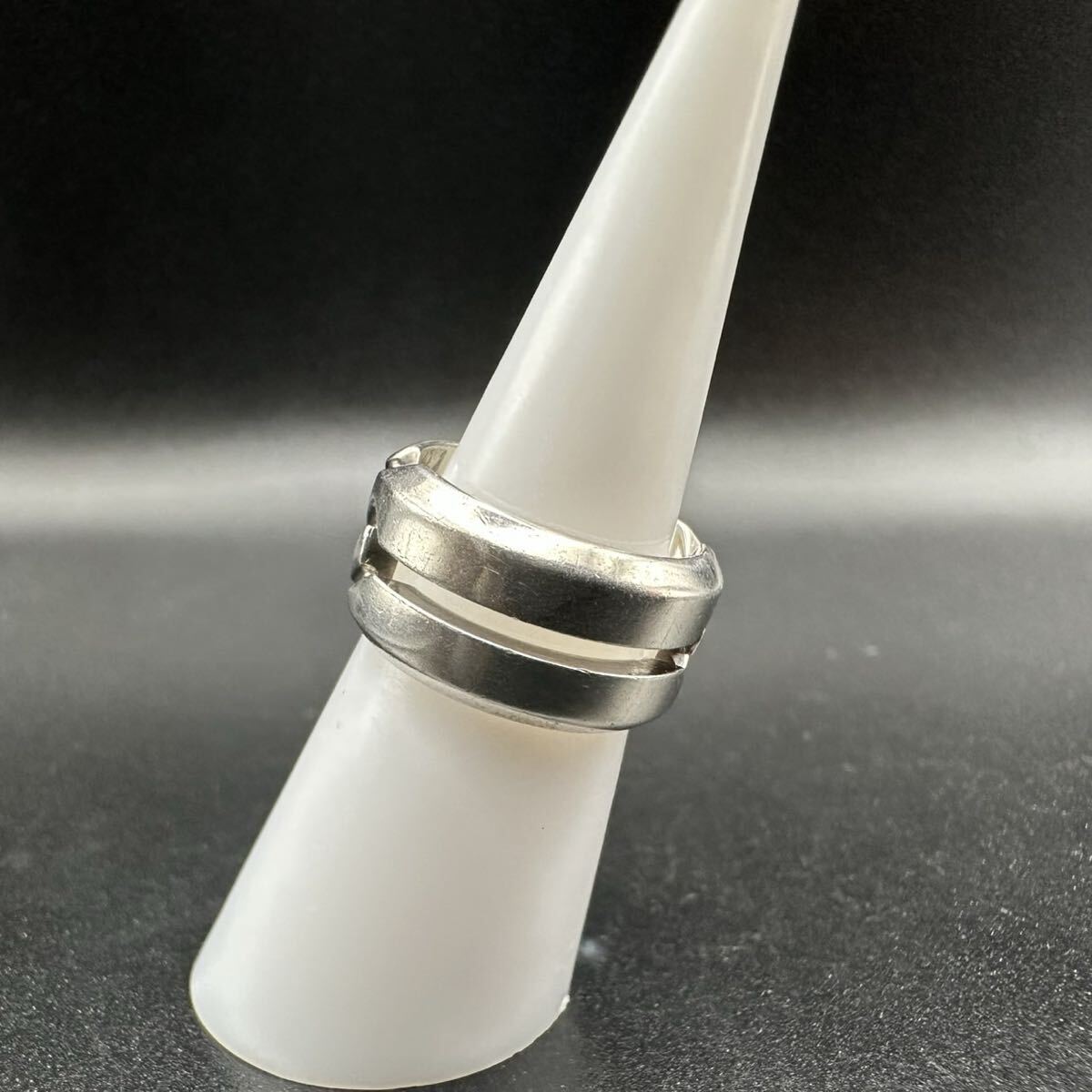 極美品 GUCCI リング 指輪 ノット ロゴ 刻印 1272_画像4