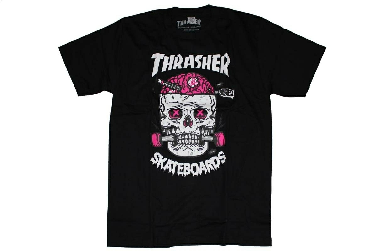 スラッシャー（THRASHER）?スケーター系Ｔシャツ?新品?入荷?Ｓサイズ?黒?激安超特価?①