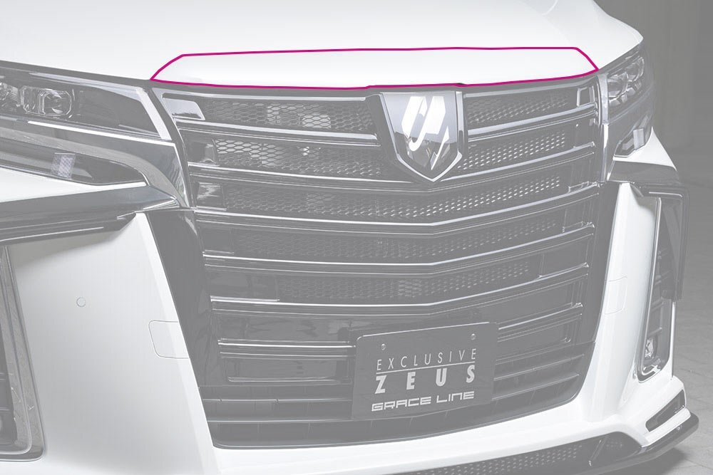 M\'z SPEED フードトップモール 未塗装 FRP アルファード