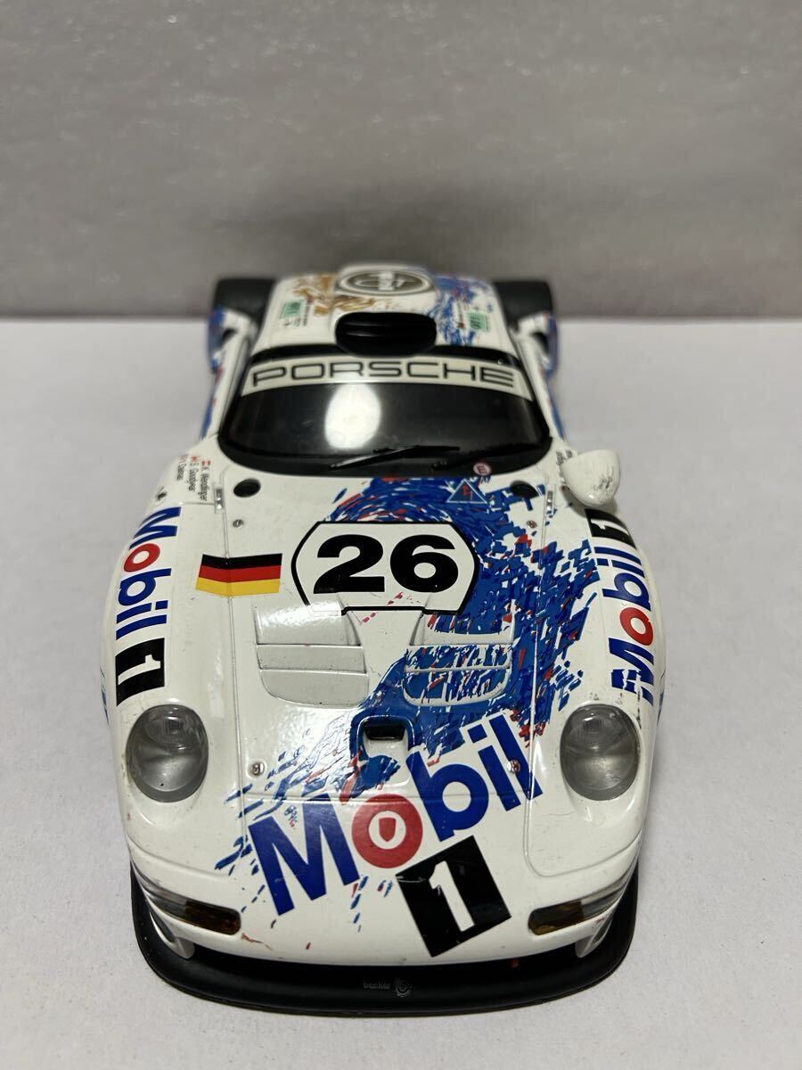 レア希少！UT MODELES！PORSCHE 911 GT1！ダイキャストミニカー！1/18スケール！ジャンク品！当時物！_画像3