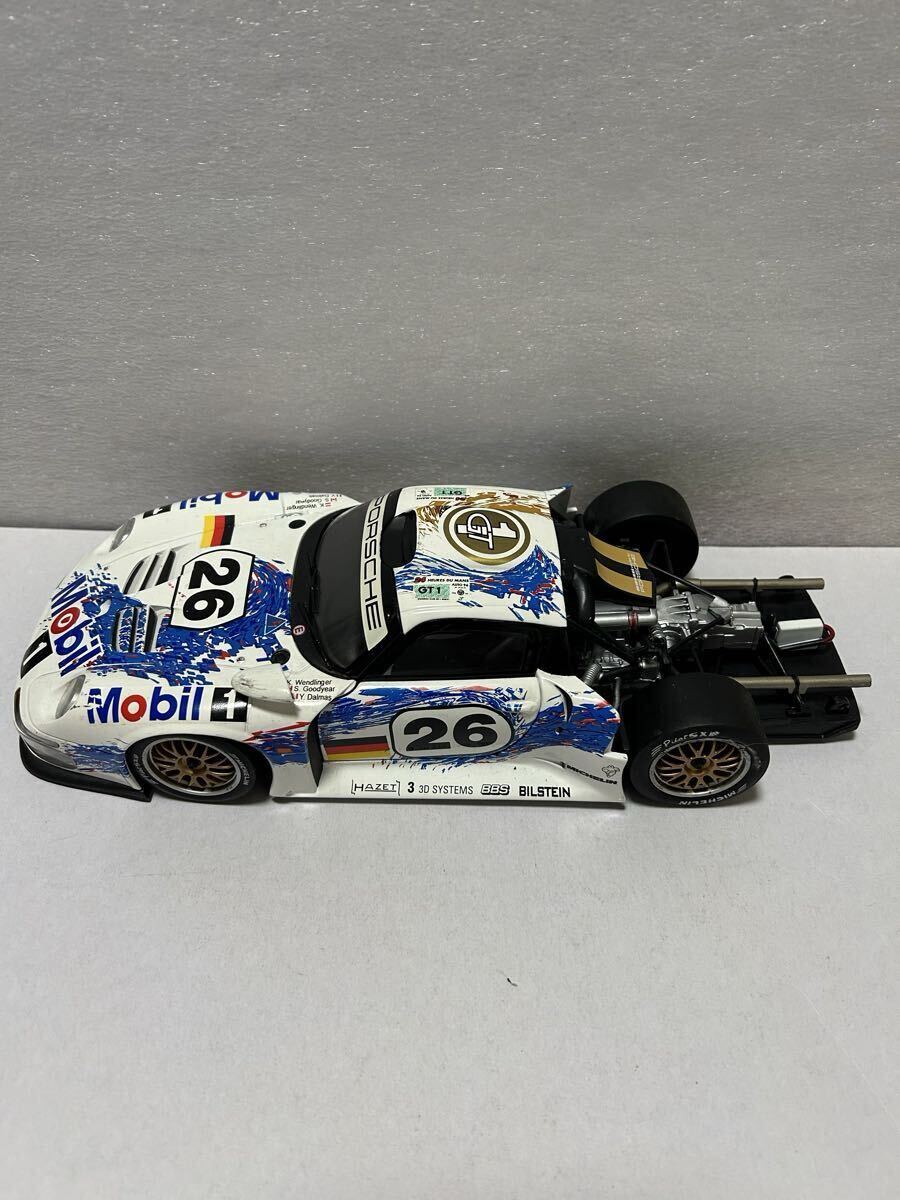レア希少！UT MODELES！PORSCHE 911 GT1！ダイキャストミニカー！1/18スケール！ジャンク品！当時物！_画像5