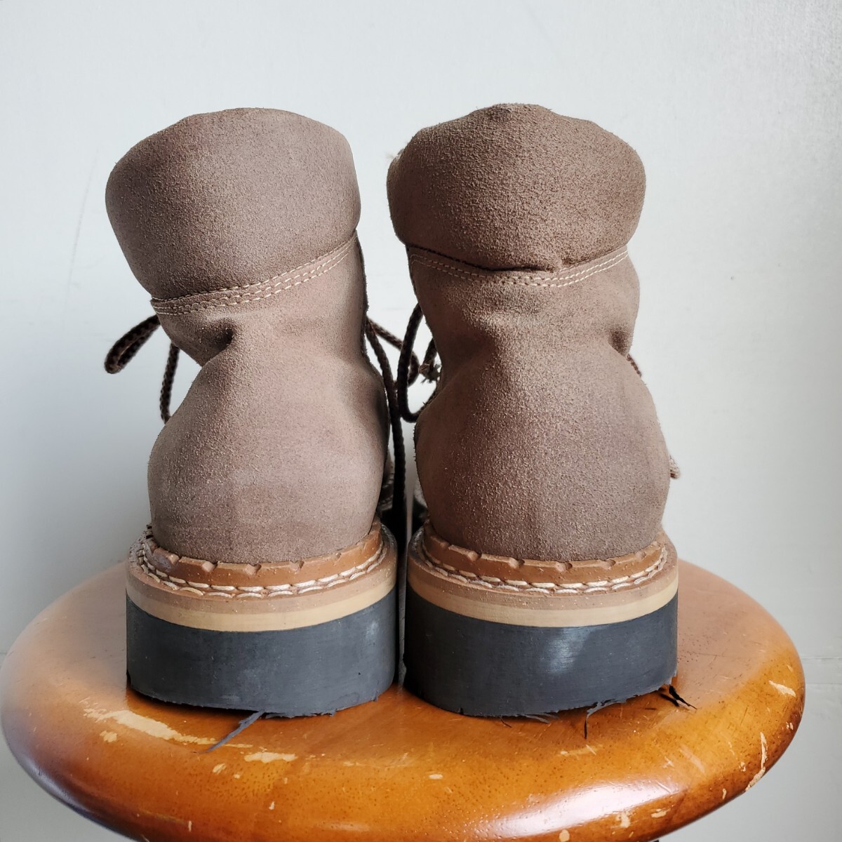 1055◆【42/27cm】カナダ製 MARTINO マティーノ トレッキングブーツ スエード ツートン パープル ブラウン 革靴 vintage 中古 USED 古着_画像5