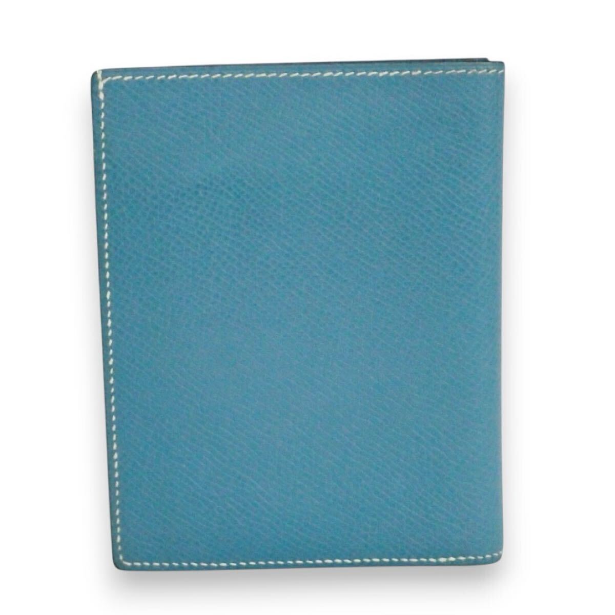 エルメス メンズ折り財(cái)布 MC2 デカルト □K刻印 ブルージーン Epsom MC2 Descartes Wallet 二つ折りカード札入れ レザーエプソン　青系