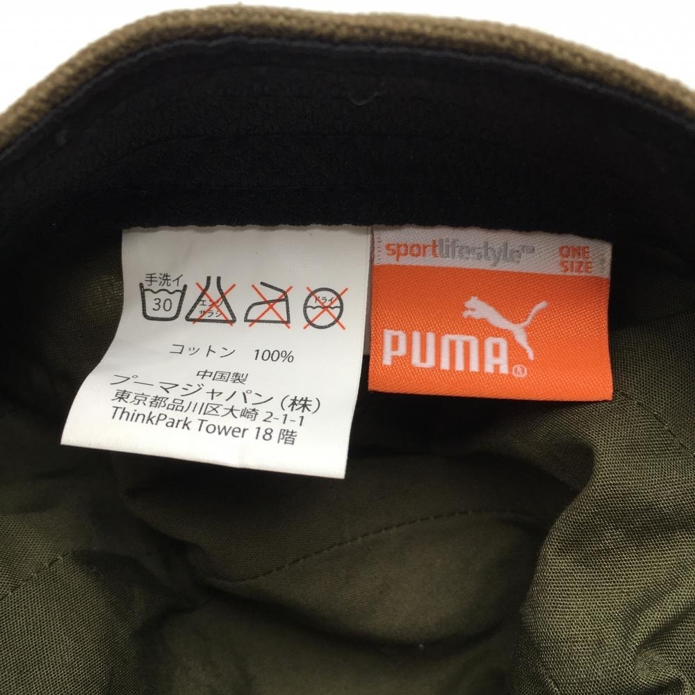 【美品】アディダス ワークキャップ カーキ つばスタッズ ロゴ黒 ONE SIZE(56-59cm) ゴルフウェア adidas_画像7