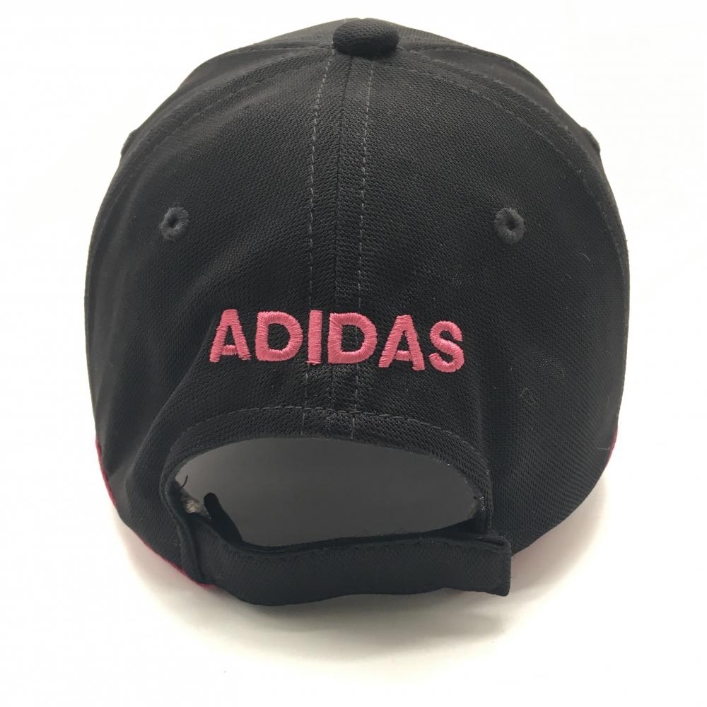 アディダス キャップ 黒×ピンク シルバーロゴ フリー(56-58cm) ゴルフウェア adidas_画像3