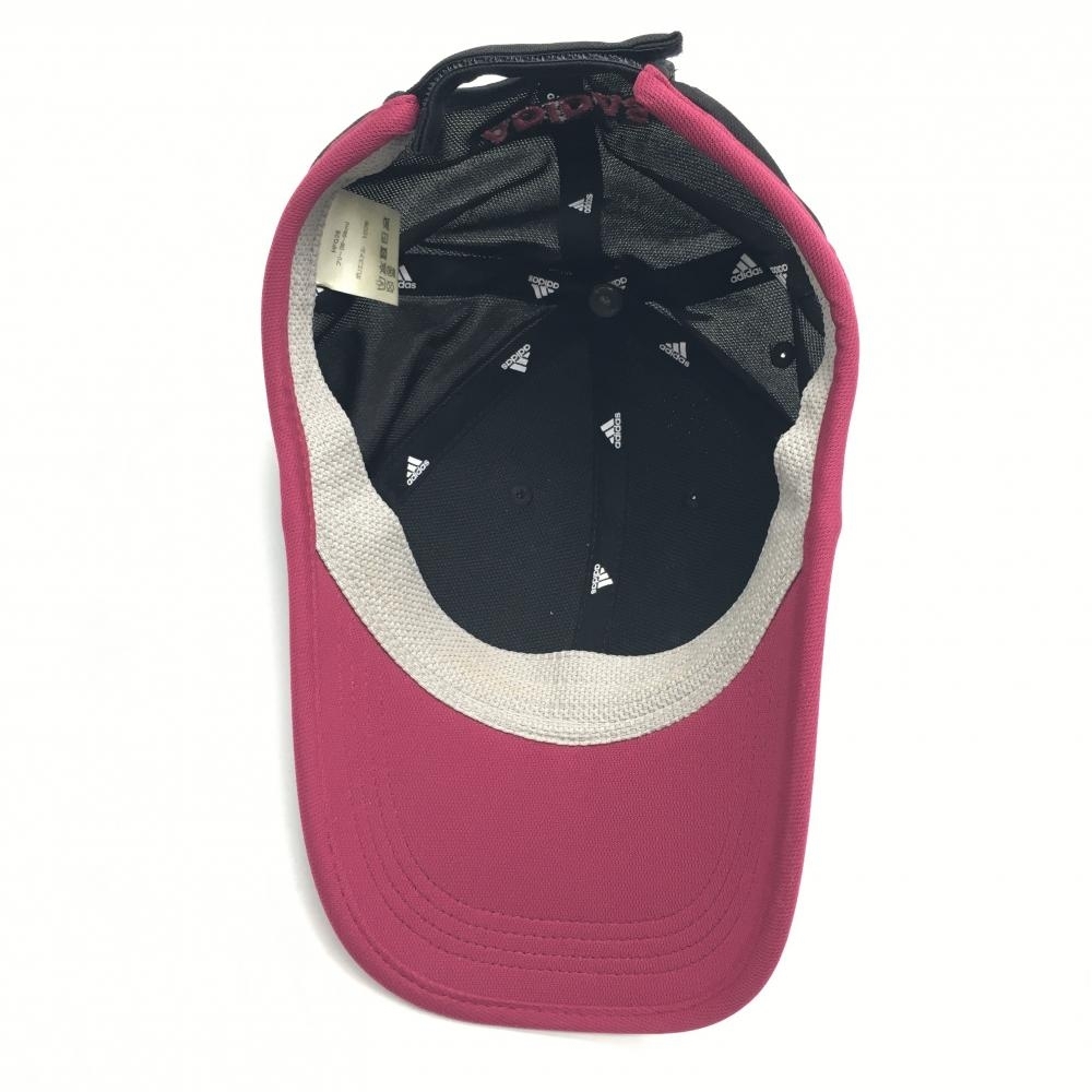 アディダス キャップ 黒×ピンク シルバーロゴ フリー(56-58cm) ゴルフウェア adidas_画像6