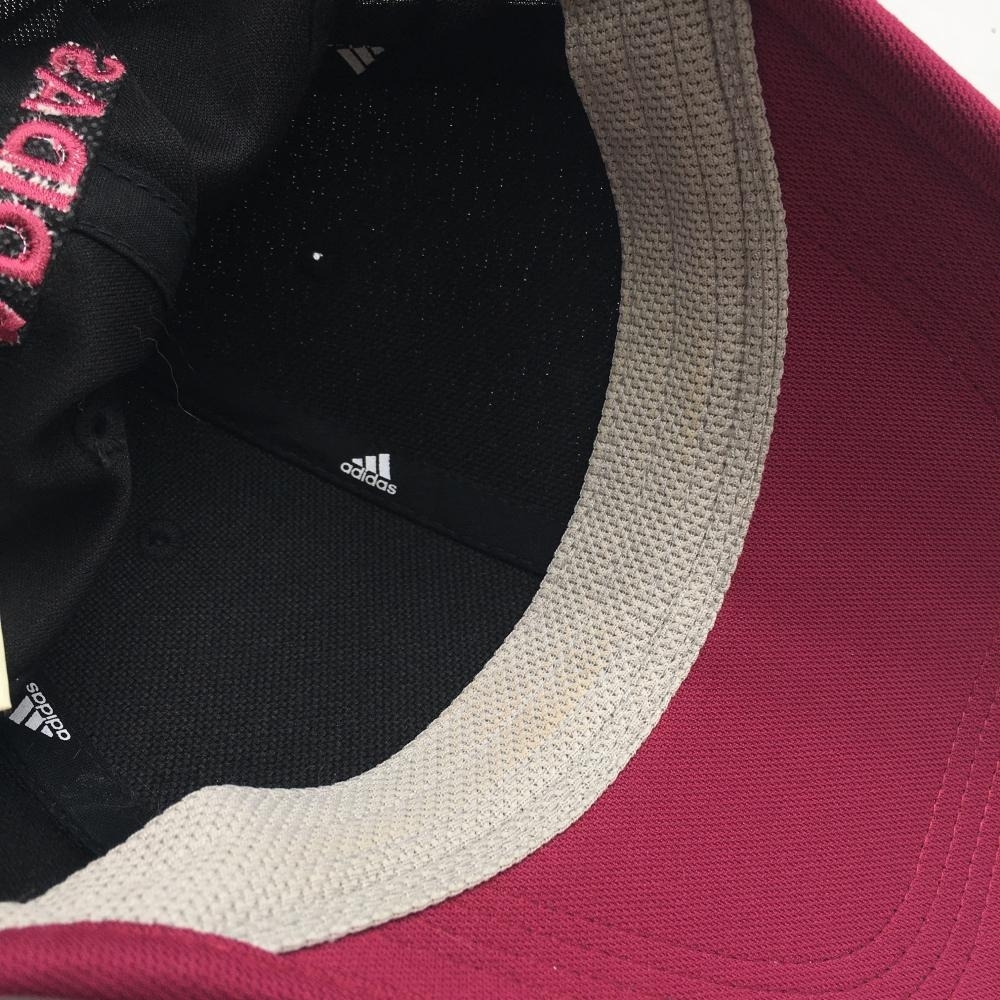 アディダス キャップ 黒×ピンク シルバーロゴ フリー(56-58cm) ゴルフウェア adidas_画像8