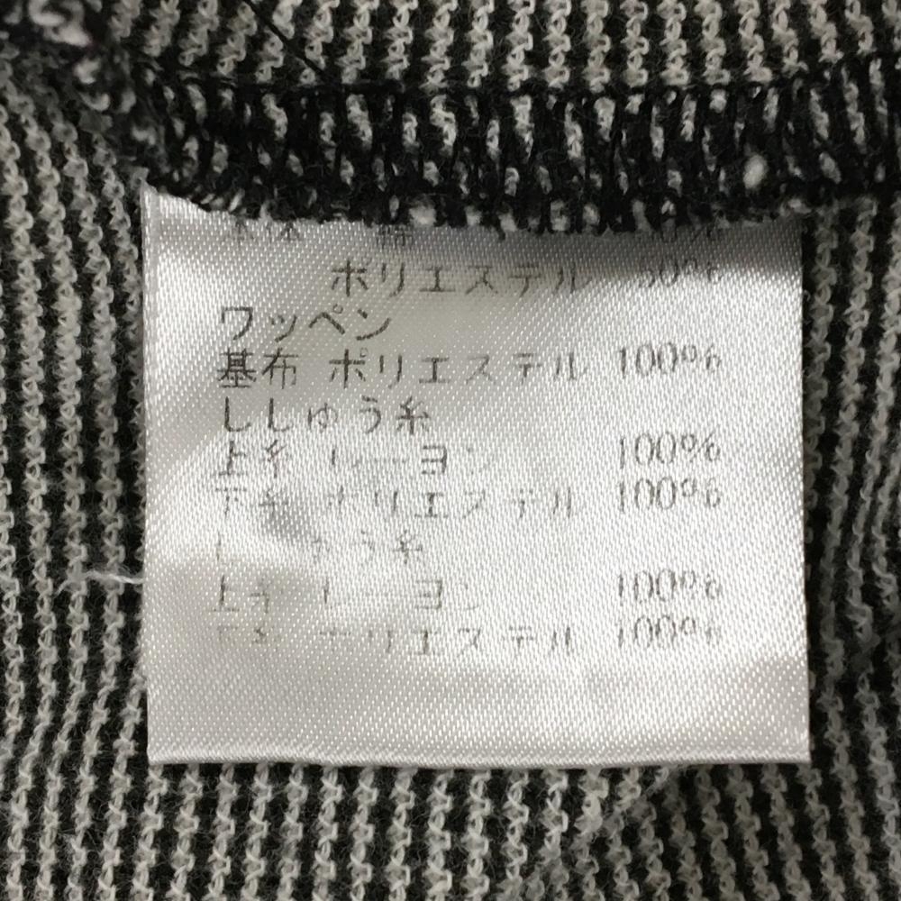 ビバハート 半袖ポロシャツ 白×黒 地模様 ロゴ刺しゅう メンズ 48(M) ゴルフウェア VIVA HEART_画像4