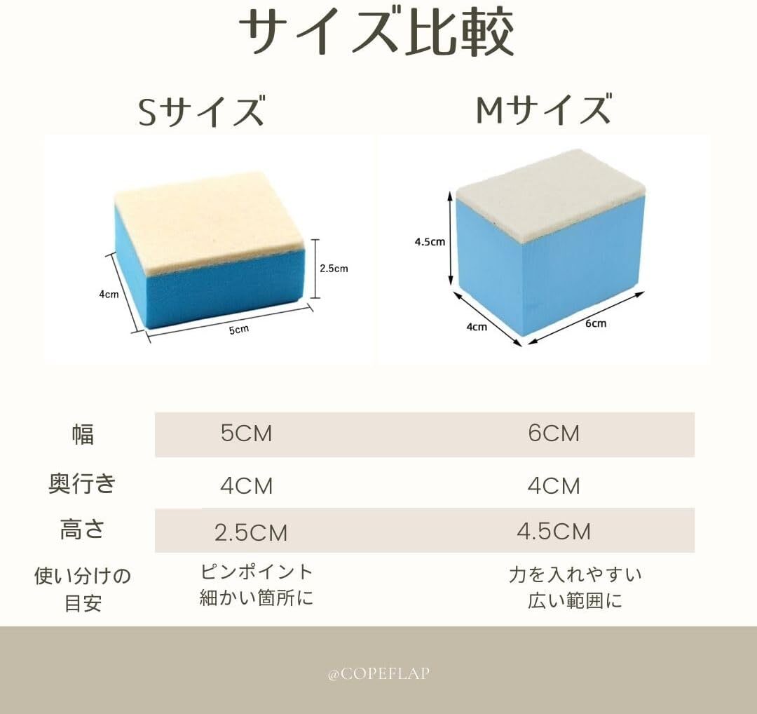 Copeflap コンパウンド 車 洗車 スポンジ ウロコ取り ガラス磨き 油膜とり 10個セット (Sサイズ)_画像8