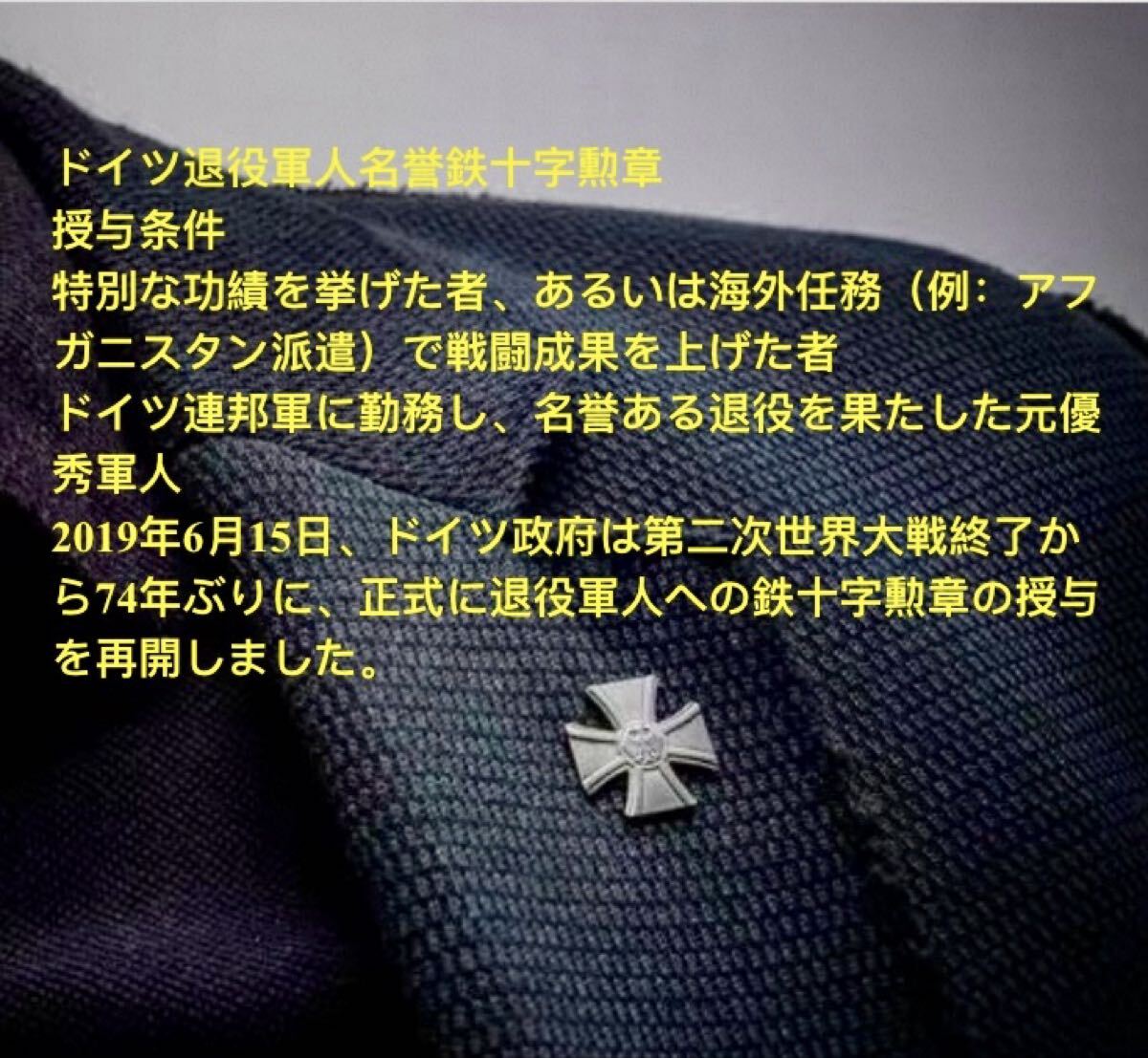 超希少品 独軍放出品 ドイツ軍退役軍人徽章 連邦退役軍人名誉鉄