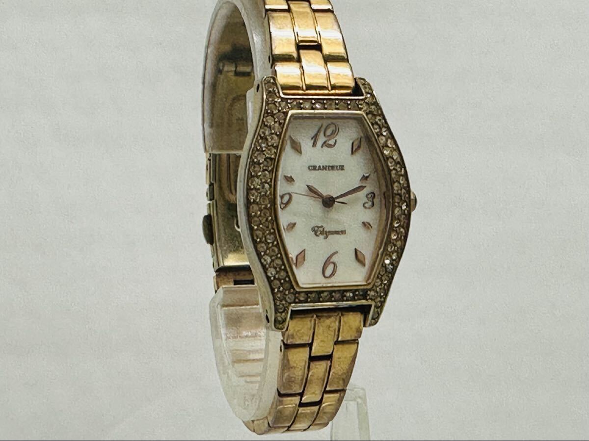 ◆【稼働品】GRANDEUR グランドール ELEGANCE エレガンス レディース腕時計 クオーツ ESL027 USED品 ◆