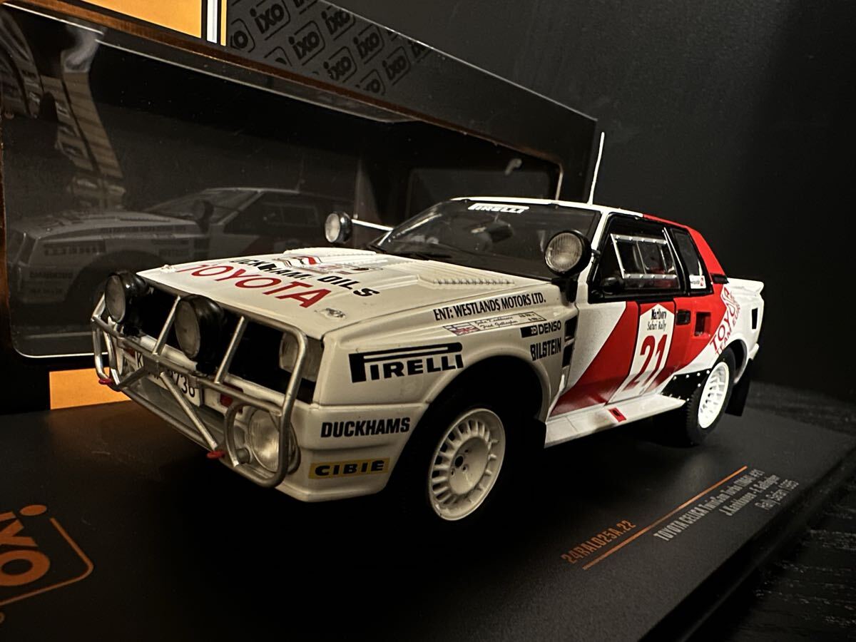 [タバコ仕様] 1/24 IXO TOYOTA CELICA TA64 TWIN CAM TURBO Safari Rally 1985 WINNER #21 トヨタ セリカ オットー otto BEEMAX WRC 検1/18