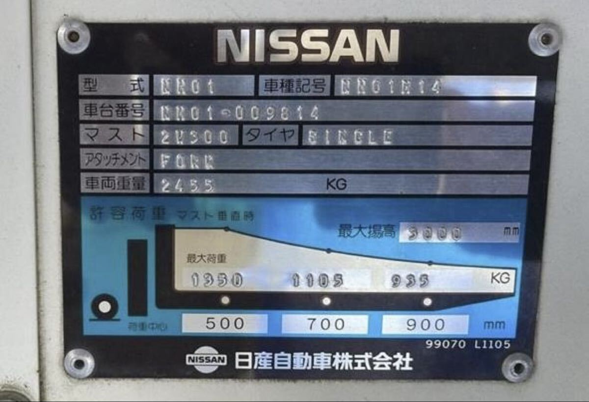 NISSAN フォークリフト EN01 2450kg中古_画像2