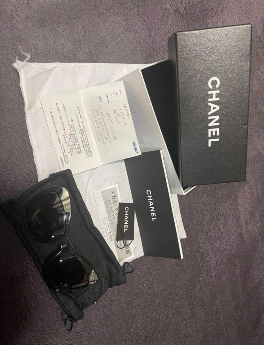 CHANEL キャットアイサングラス ブラック_画像6