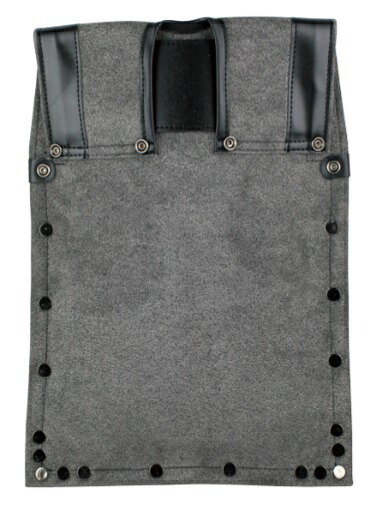 ふくろ倶楽部 伝説 かりわく(鋲止) 「黒」 HB-301K 腰袋 009554 。_画像2