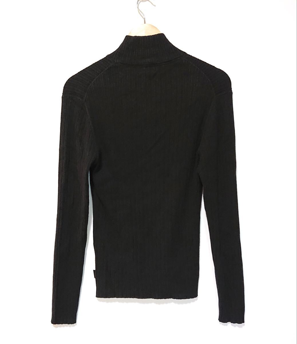 h4045gg Calvin Klein Jeans/カルバンクラインジーンズ サイズM ハーフジップアッププルオーバー ブラック メンズ 伸縮性 オンワード 古着_画像2