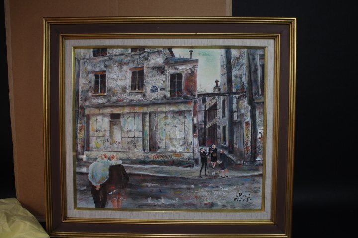 谷本ためひろ【パリ下町好日】 パステル 水彩 4号 谷本ためひろ 『パリ下町