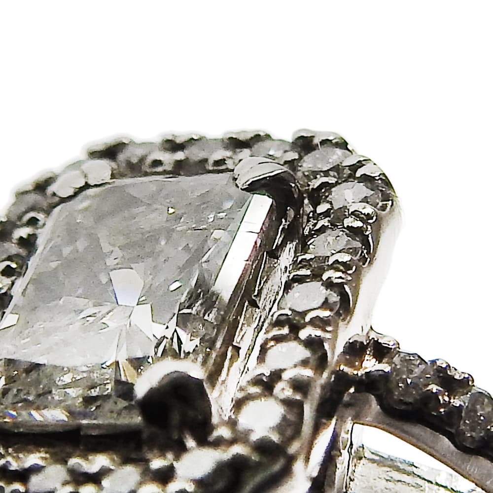 【本物保証】 鑑付 新品同様 リング 指輪 約4.2g Pt900 ダイヤ 0.718ct メレダイヤ 0.18ct 約12.5号 婚約指輪 ノーブランド No brand_画像5