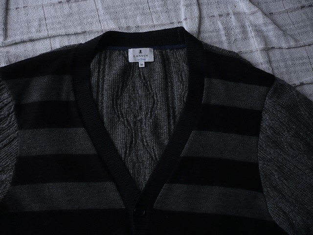 LANVIN en Bleu｜ランバンオンブルー★ウールカーディガン　　グレー_画像2