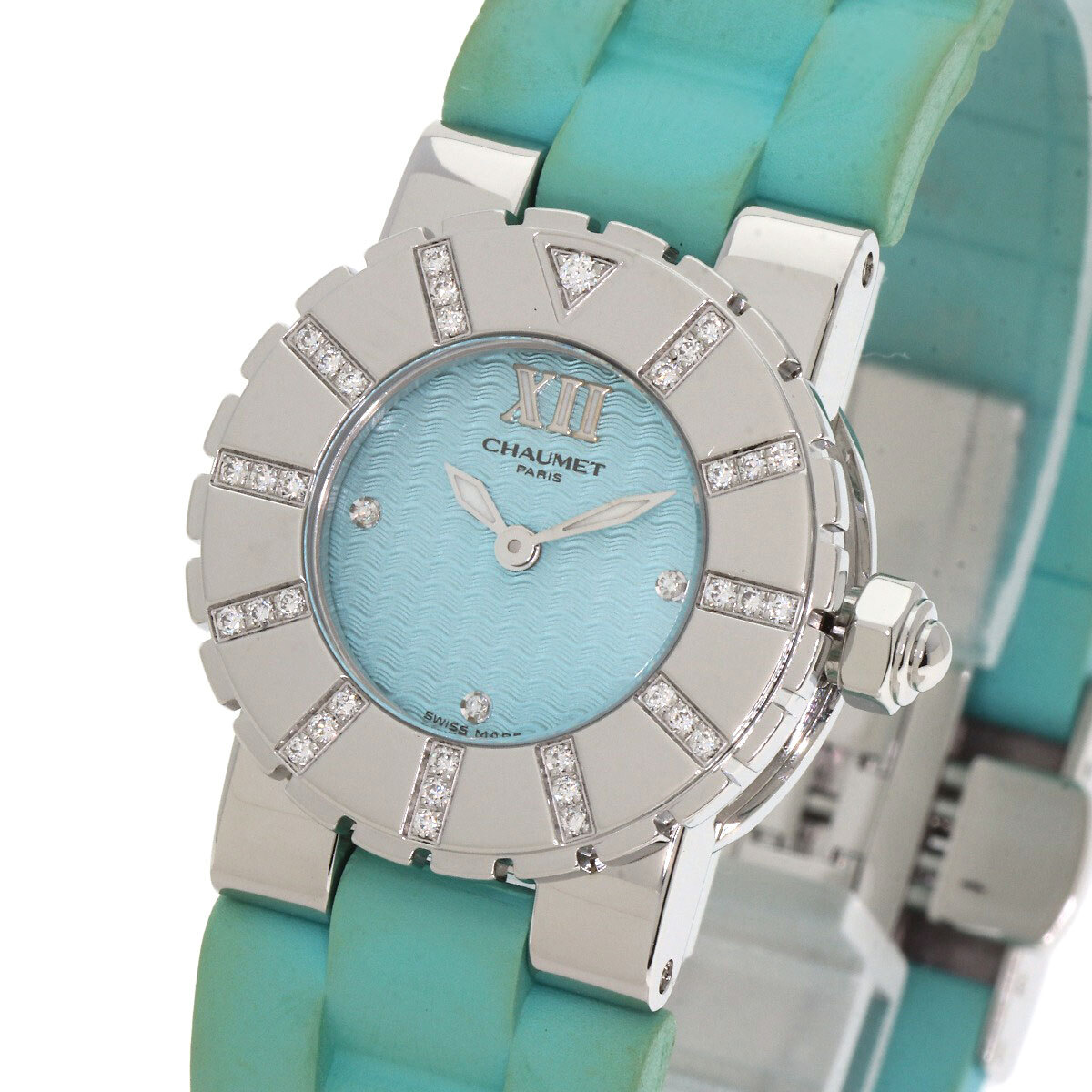 Chaumet ショーメ クラスワン　ダイヤモンド 腕時計 ステンレススチール ラバー レディース 中古